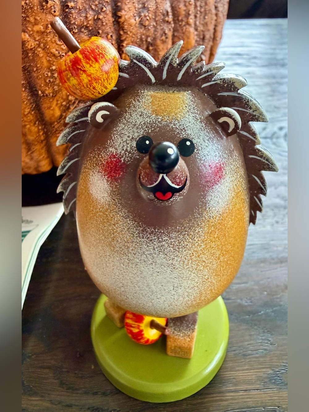 Original Duftl Mannchen Kathe Wohlfahrt Smoky Hedgehog Incense Smoker Burner